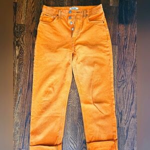 Re/done Orange Jeans Size 25